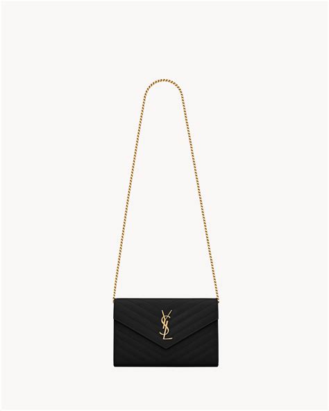 ysl woc 22cm red|CLASSIC CASSANDRE CHAIN WALLET IN GRAIN DE .